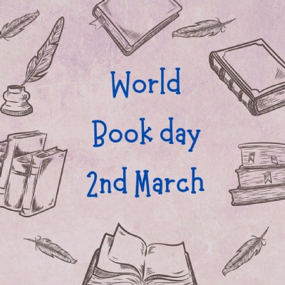 World book day. Cute book shelf teplate design for postcard, print. Hand  drawn watercolor books illustartion Stock Illustration | Adobe Stock